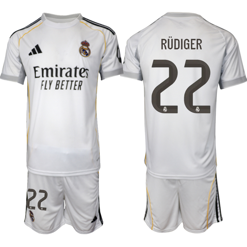 Men 2025-2026 Club Real Madrid home white 22 Soccer Jersey 01